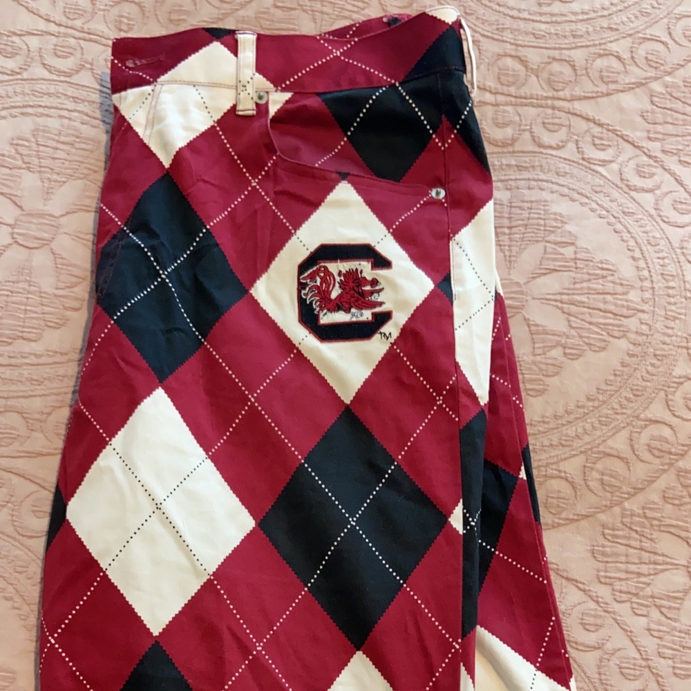 Loudmouth gamecock golf pants.